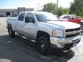 2010 Sheer Silver Metallic Chevrolet Silverado 2500HD LTZ Crew Cab 4x4  photo #6