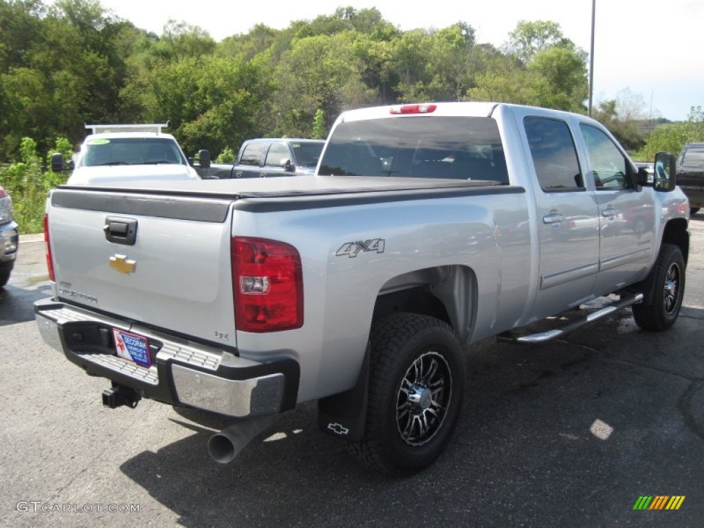 2010 Silverado 2500HD LTZ Crew Cab 4x4 - Sheer Silver Metallic / Ebony photo #13