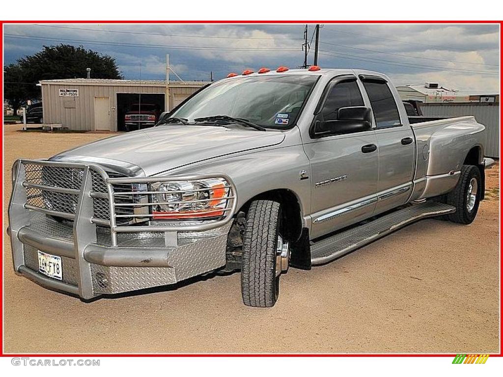 2006 Ram 3500 Laramie Quad Cab Dually - Bright Silver Metallic / Medium Slate Gray photo #1