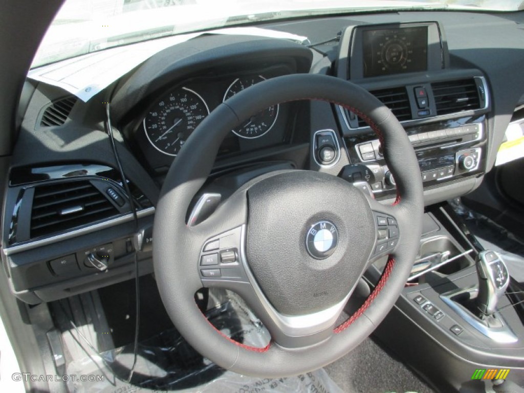 2016 BMW 2 Series 228i xDrive Convertible Oyster Steering Wheel Photo #107022072