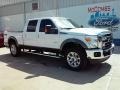 2016 Oxford White Ford F250 Super Duty Lariat Crew Cab 4x4  photo #2