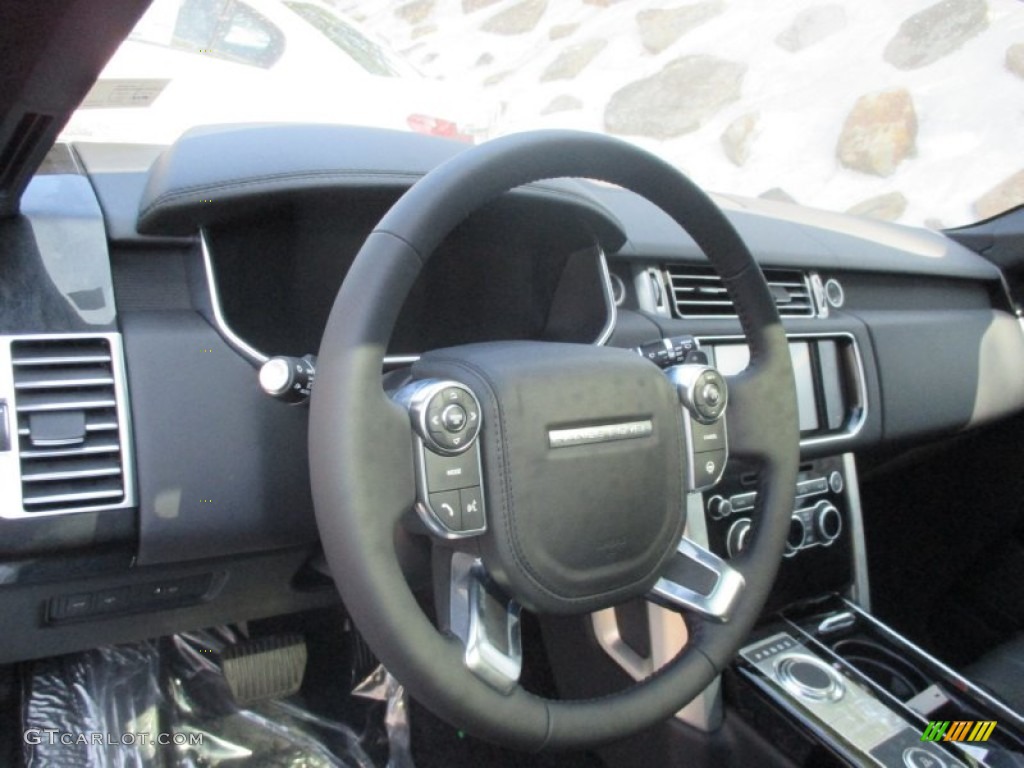 2016 Land Rover Range Rover HSE Ebony/Ebony Steering Wheel Photo #107023977
