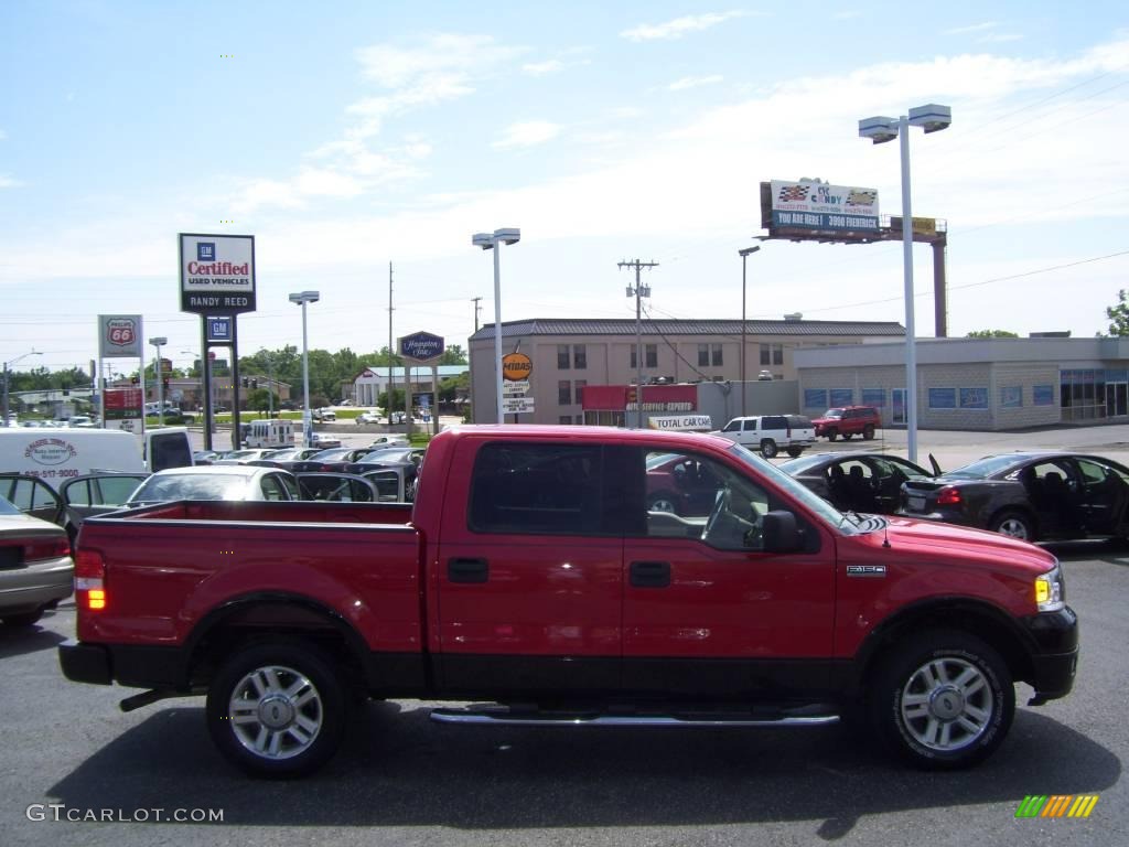 2004 F150 Lariat SuperCrew - Bright Red / Tan photo #6