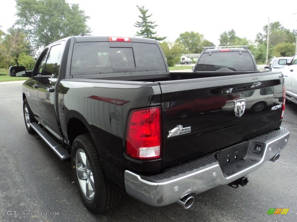 2016 1500 Big Horn Crew Cab 4x4 - Brilliant Black Crystal Pearl / Black/Diesel Gray photo #3
