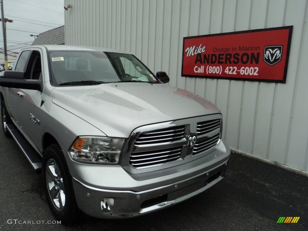 2016 1500 Big Horn Crew Cab 4x4 - Bright Silver Metallic / Black/Diesel Gray photo #1