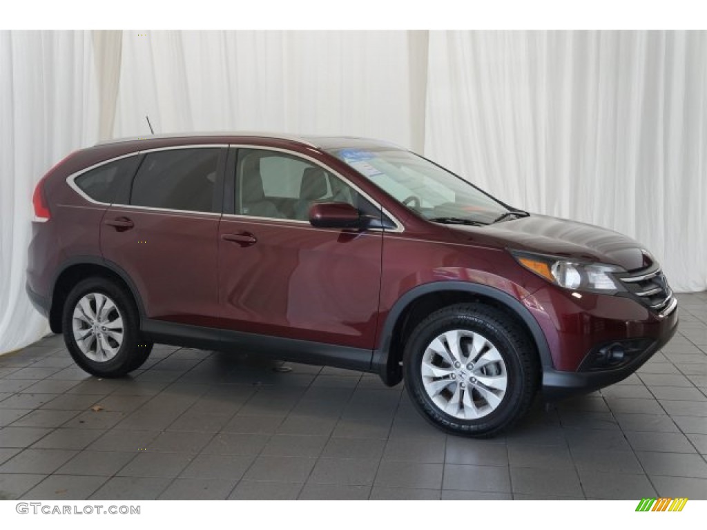 2012 CR-V EX-L - Basque Red Pearl II / Gray photo #5