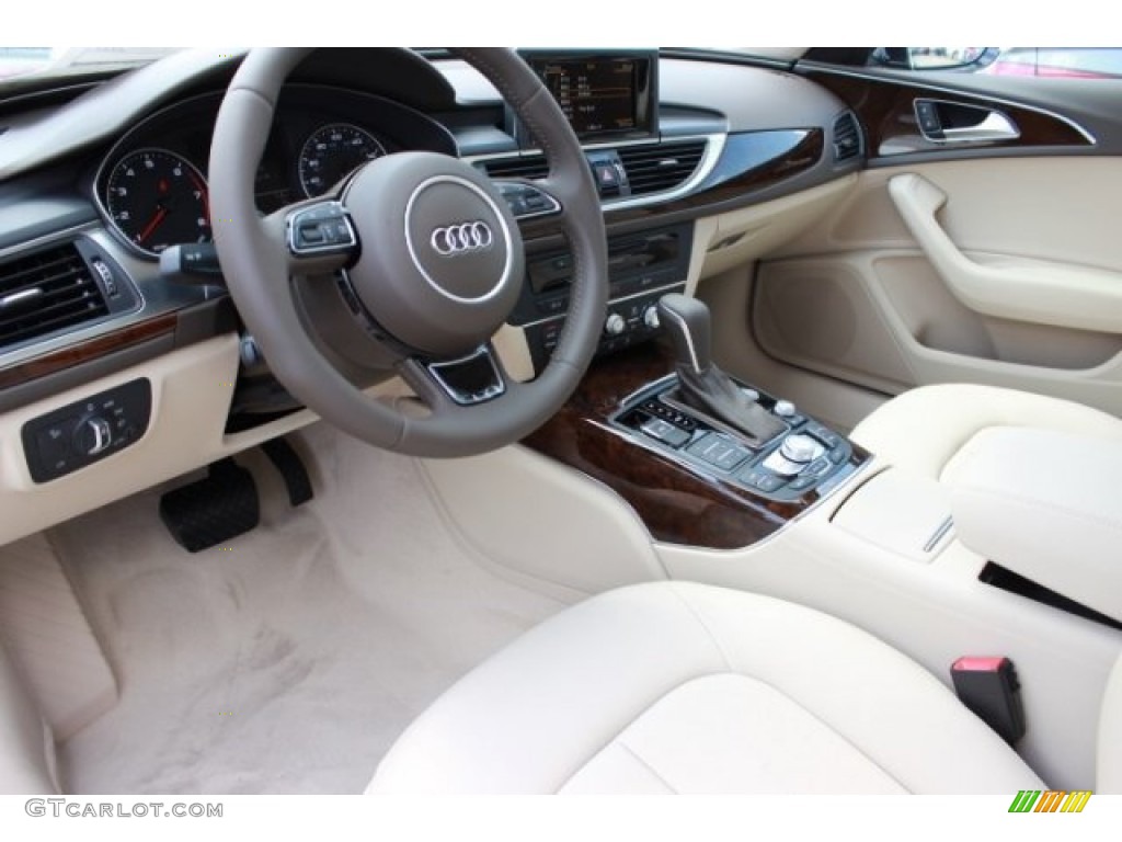 Atlas Beige Interior 2016 Audi A6 2.0 TFSI Premium Photo #107029215