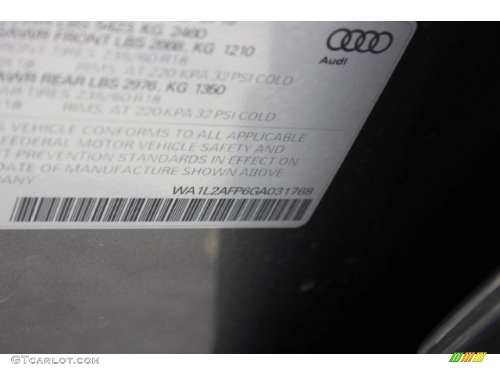 2016 Q5 2.0 TFSI Premium Plus quattro - Monsoon Gray Metallic / Black photo #43