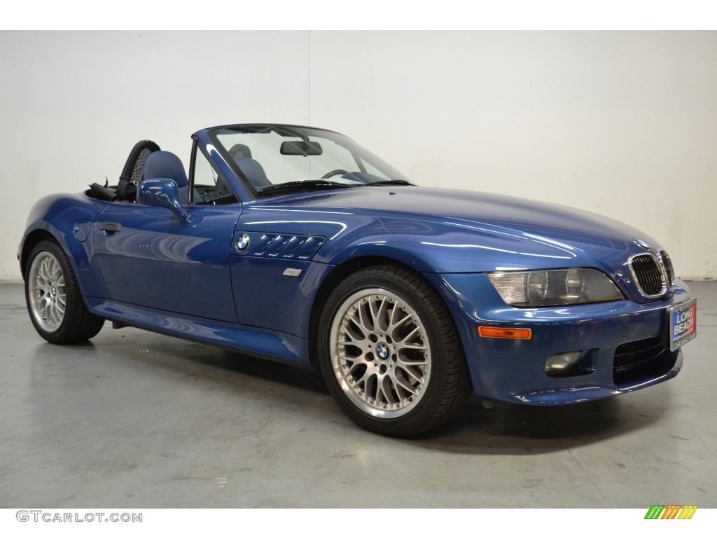 2001 Z3 3.0i Roadster - Topaz Blue Metallic / Topaz photo #2