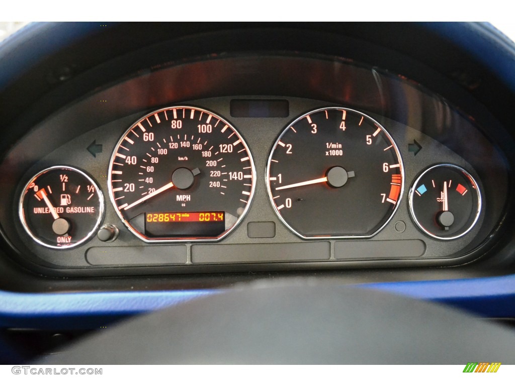 2001 BMW Z3 3.0i Roadster Gauges Photo #107033697