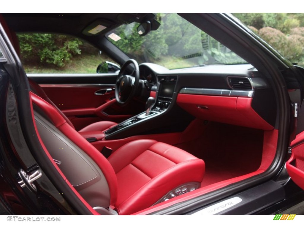 Black/Garnet Red Interior 2015 Porsche 911 Carrera Coupe Photo #107035704
