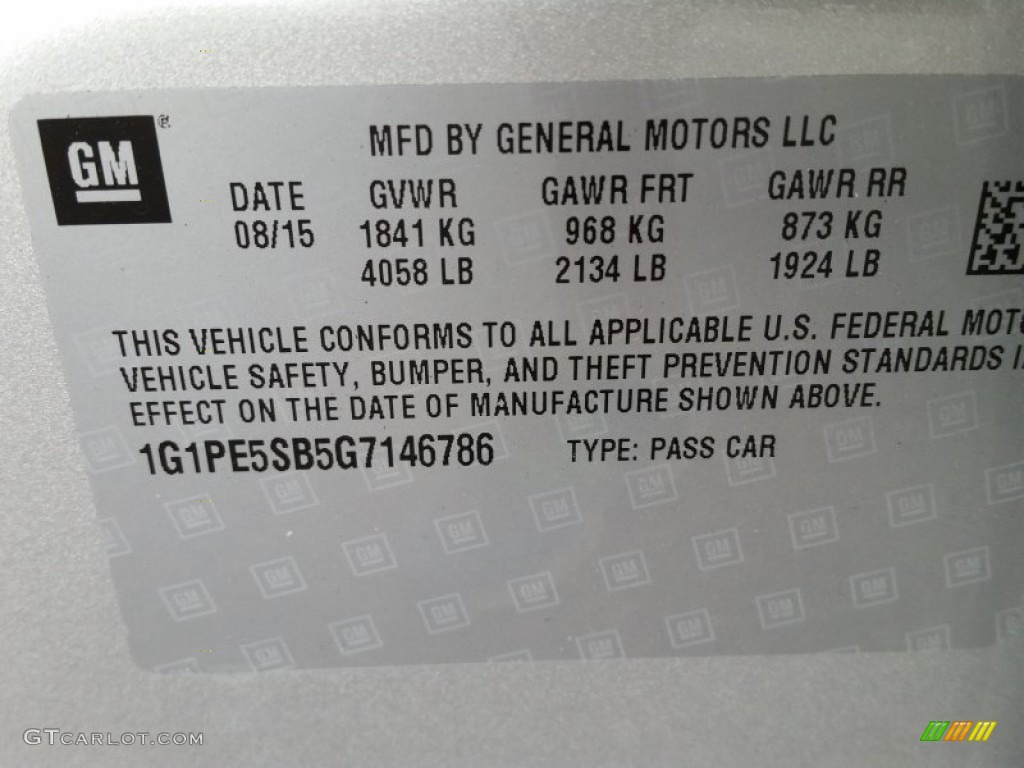 2016 Cruze Limited LT - Silver Ice Metallic / Medium Titanium photo #9