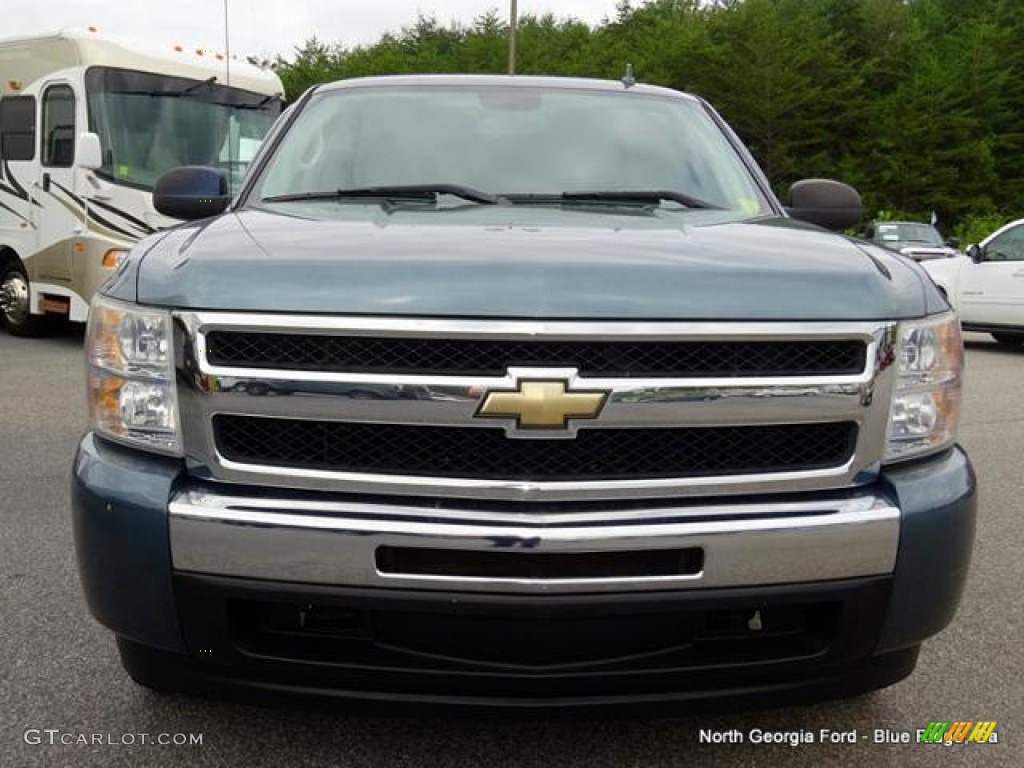 2009 Silverado 1500 LT XFE Crew Cab - Blue Granite Metallic / Light Cashmere photo #8