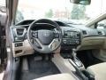 Beige 2013 Honda Civic LX Sedan Dashboard