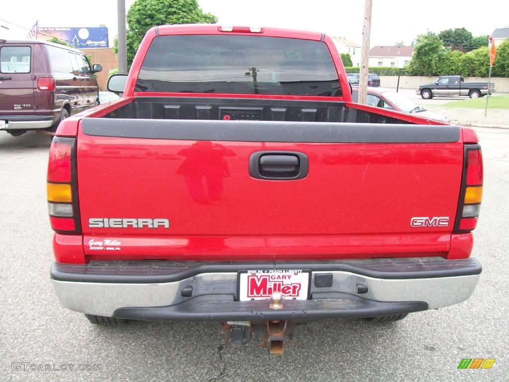 2005 Sierra 1500 SLE Regular Cab 4x4 - Fire Red / Dark Pewter photo #4