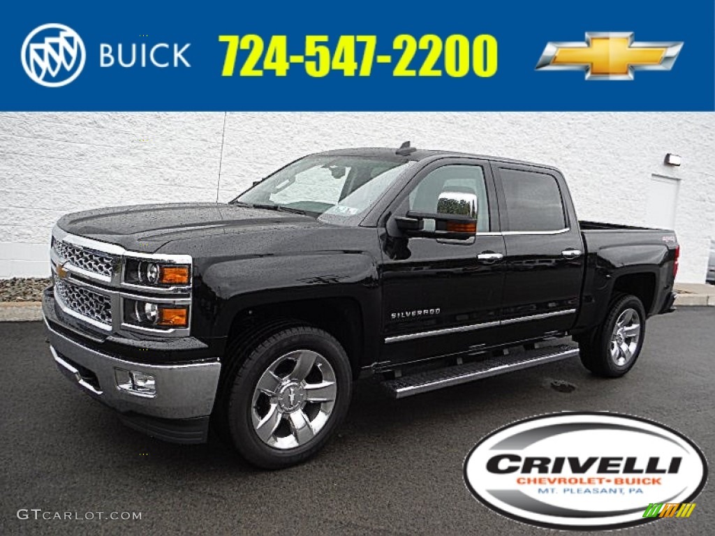 2015 Silverado 1500 LTZ Crew Cab 4x4 - Black / Jet Black photo #1