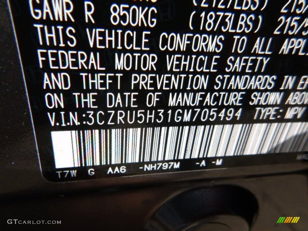 2016 HR-V Color Code NH797M for Modern Steel Metallic Photo #107046718