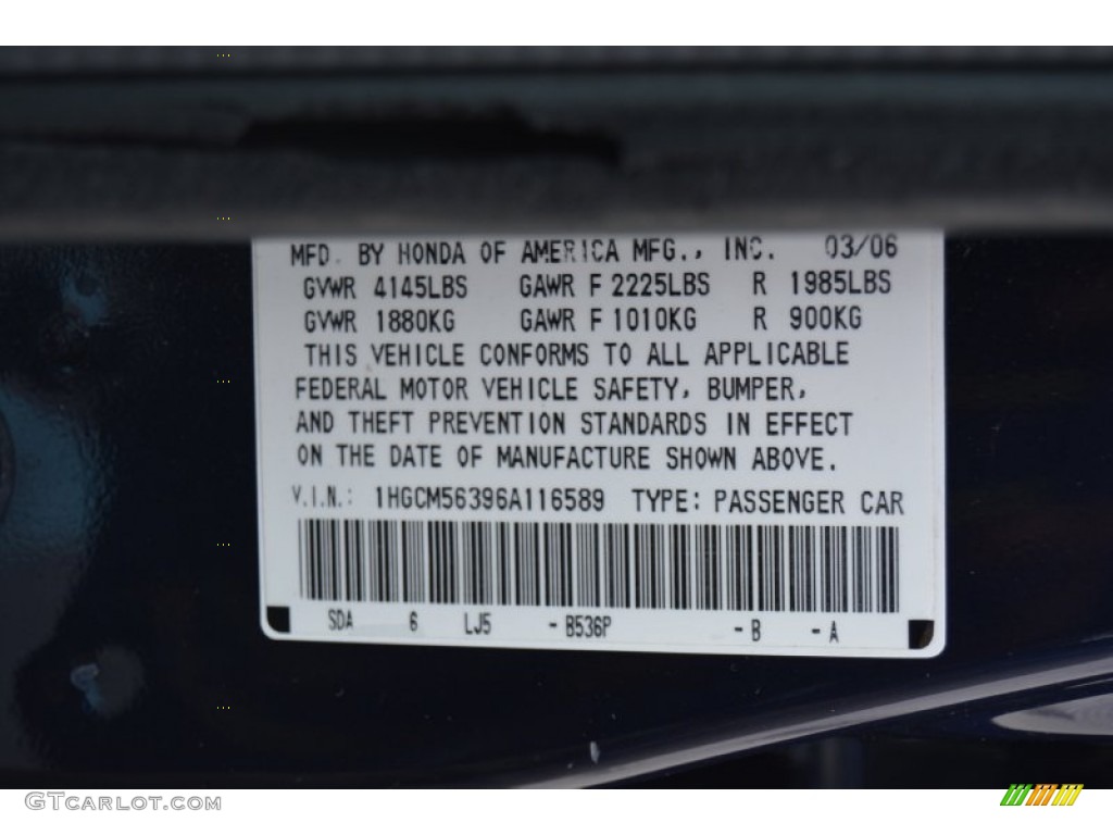 2006 Accord SE Sedan - Royal Blue Pearl / Gray photo #30