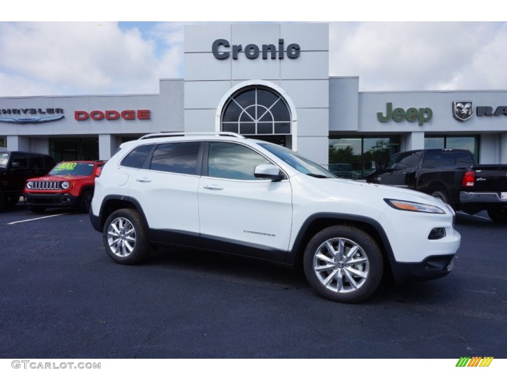 2016 Cherokee Limited - Bright White / Indigo Blue/Brown photo #1