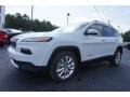 2016 Bright White Jeep Cherokee Limited  photo #3