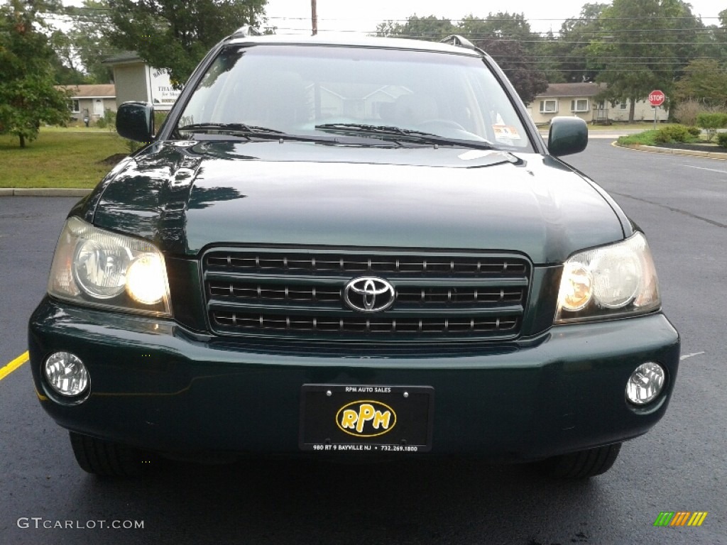 2003 Highlander V6 4WD - Electric Green Mica / Ivory photo #2