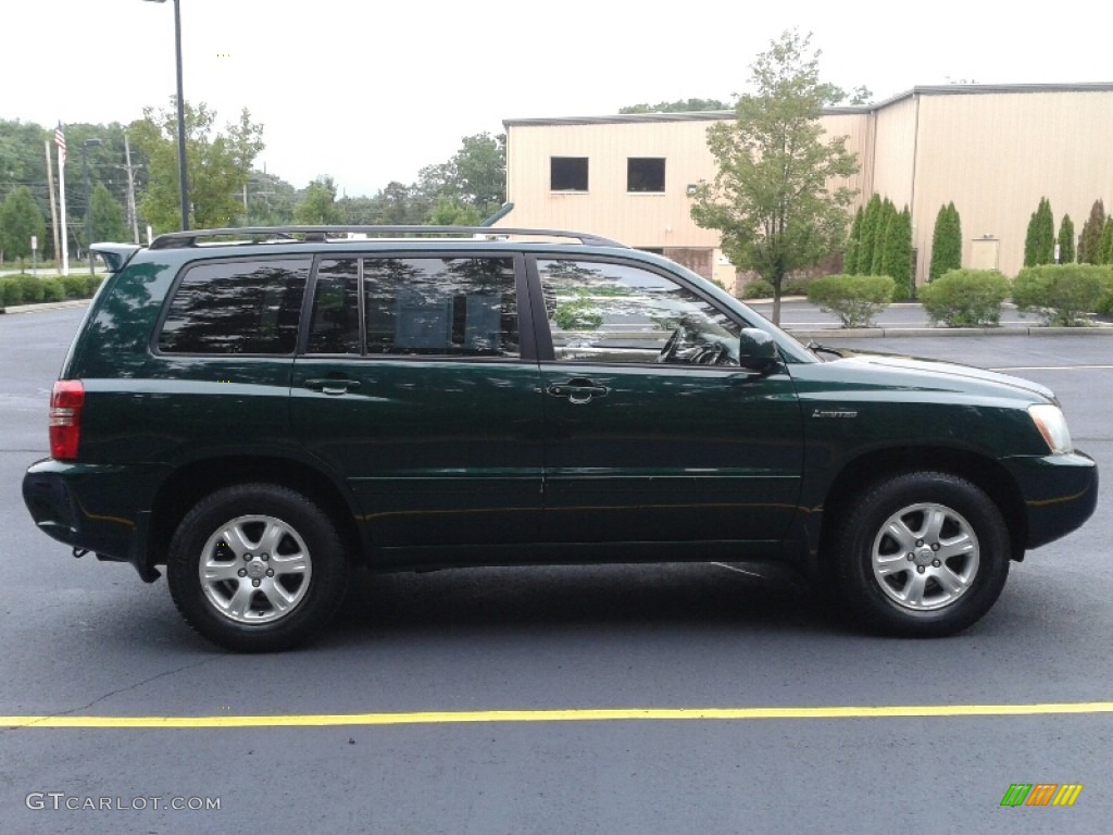 2003 Highlander V6 4WD - Electric Green Mica / Ivory photo #4