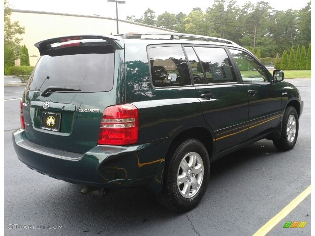 2003 Highlander V6 4WD - Electric Green Mica / Ivory photo #5