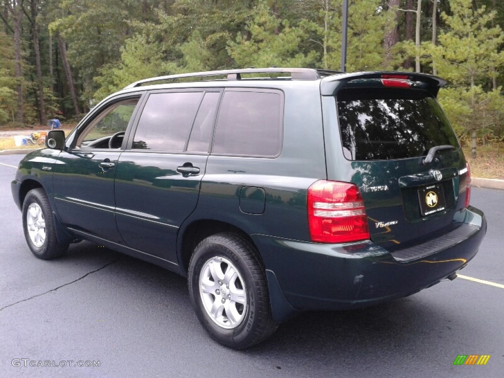 2003 Highlander V6 4WD - Electric Green Mica / Ivory photo #8