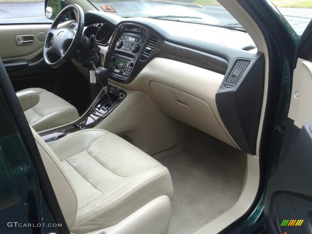 2003 Highlander V6 4WD - Electric Green Mica / Ivory photo #24