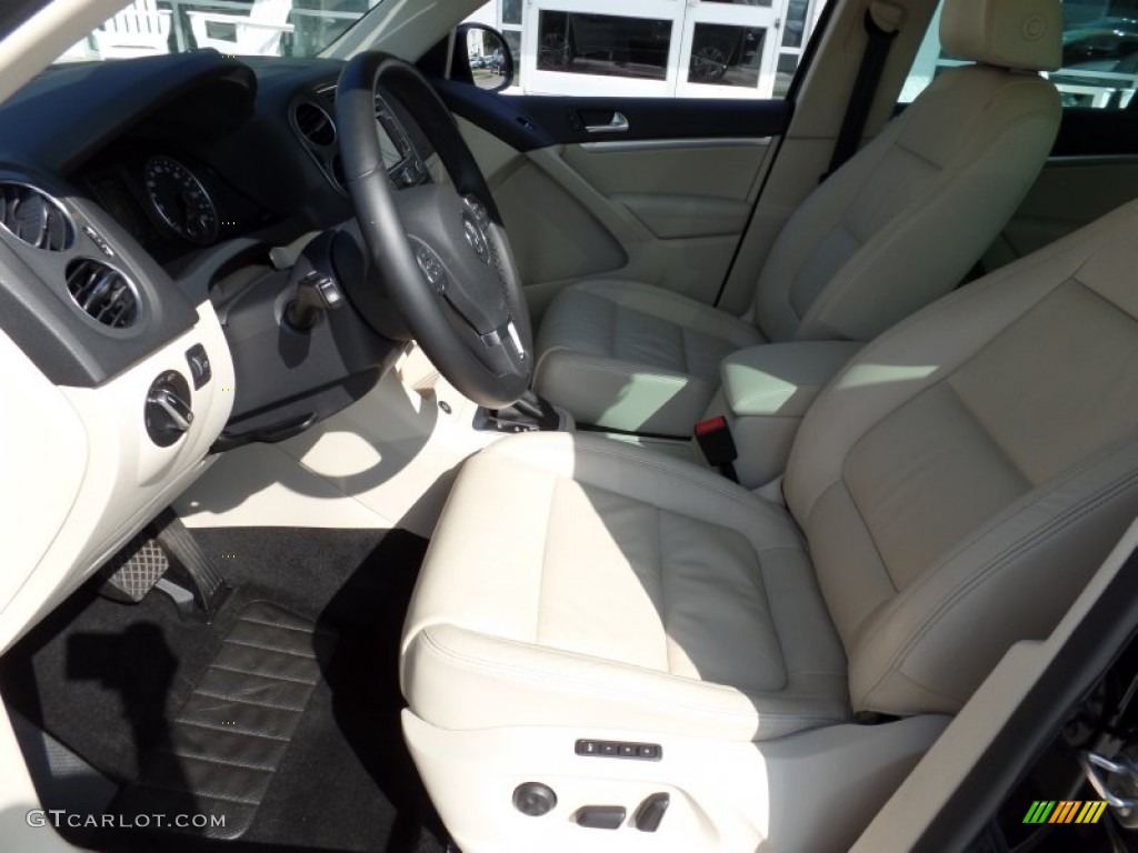 2012 Tiguan SEL - Deep Black Metallic / Beige photo #10