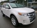 2013 White Platinum Tri-Coat Ford Edge SEL AWD  photo #2