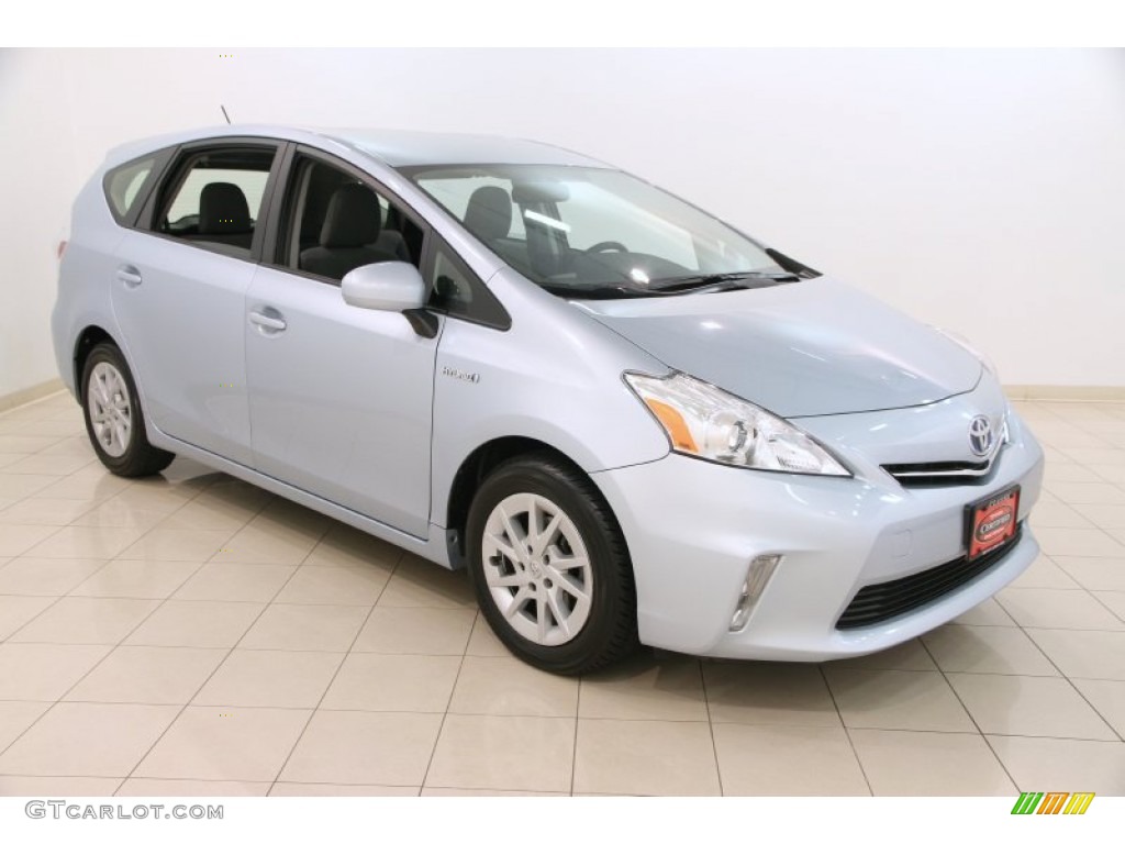 2012 Prius v Three Hybrid - Clear Sky Blue Metallic / Dark Gray photo #1