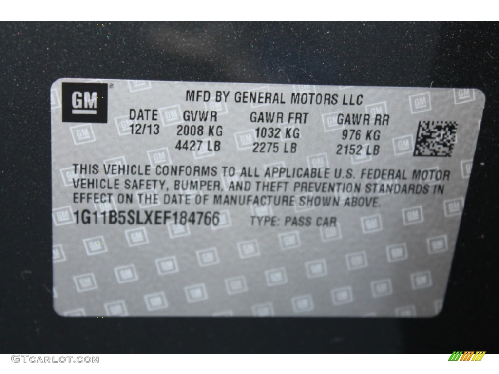 2014 Malibu LS - Ashen Gray Metallic / Jet Black/Titanium photo #17