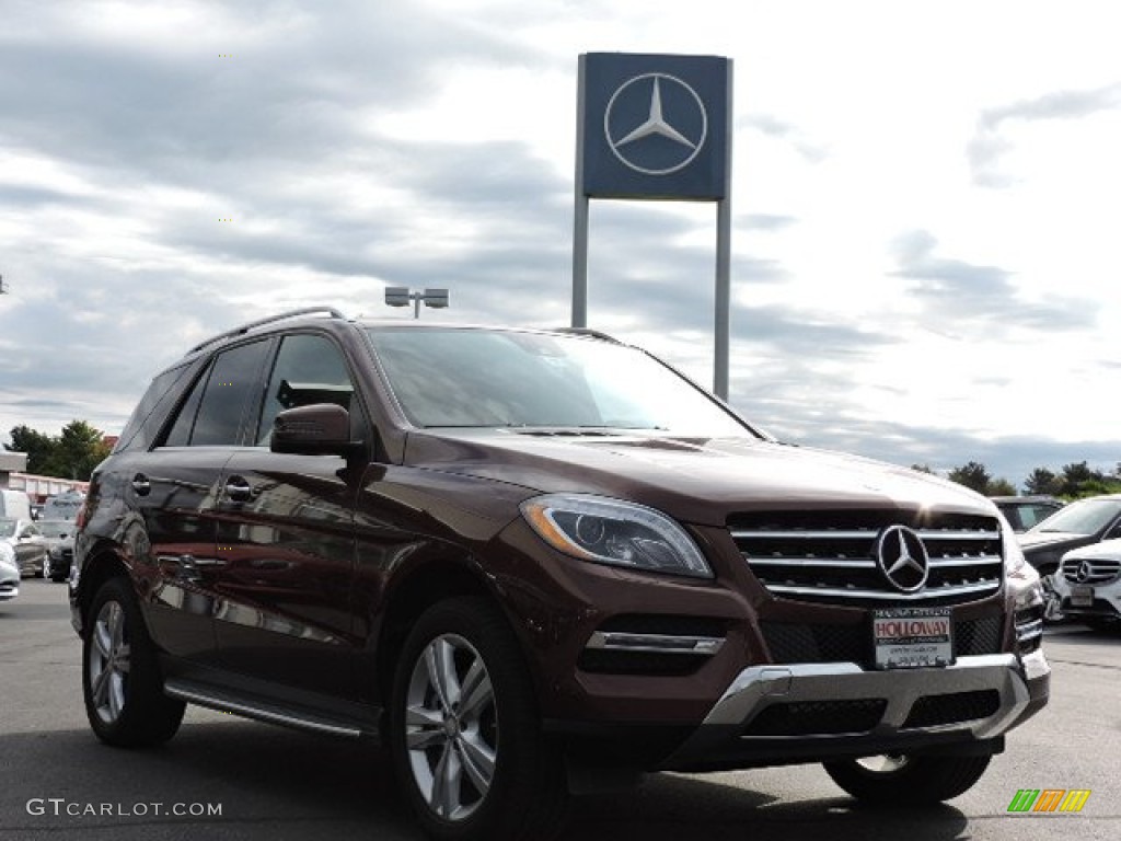 2013 ML 350 4Matic - Cinnabar Red Metallic / Black photo #2