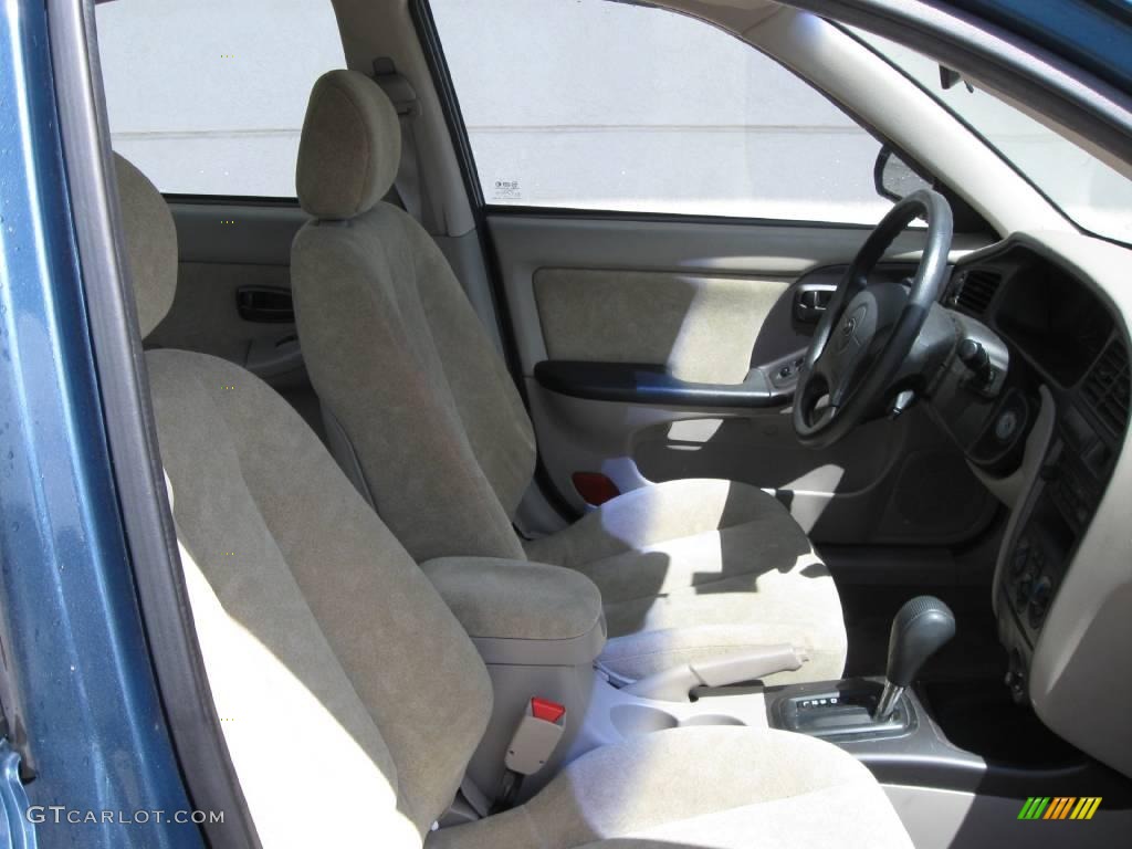 2003 Elantra GLS Sedan - Ocean Blue / Beige photo #6