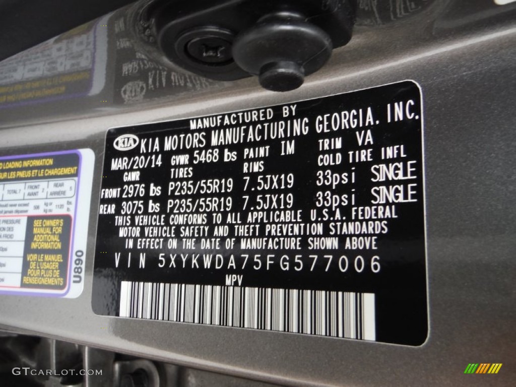 2015 Sorento Limited AWD - Titanium Silver / Gray photo #24