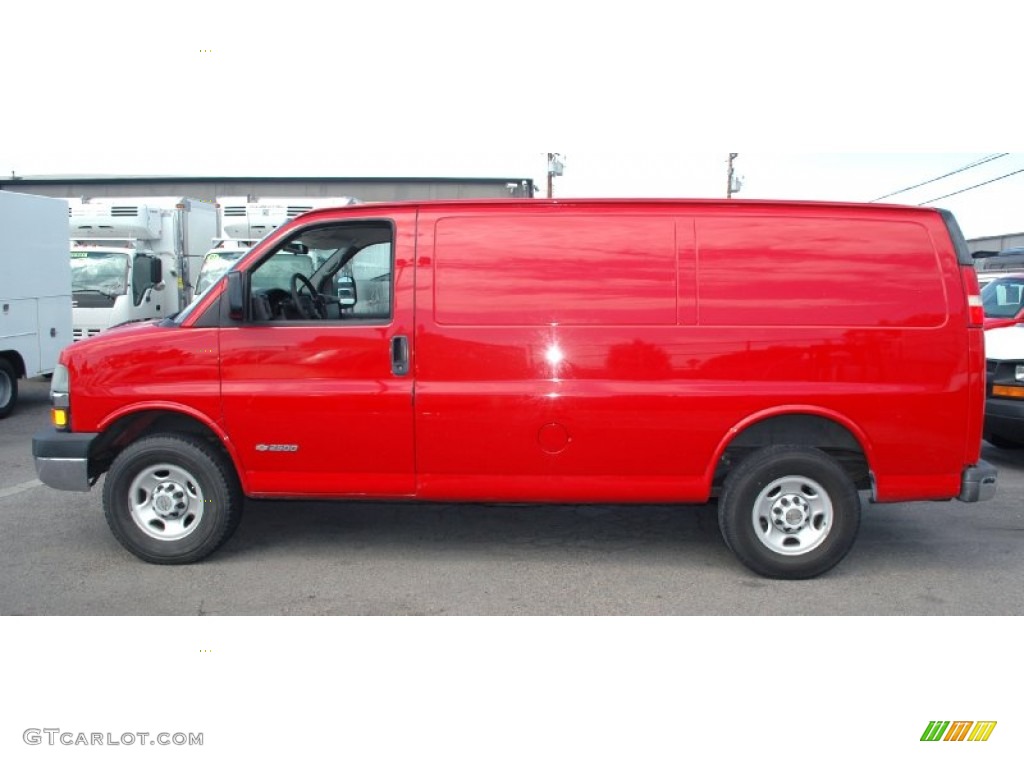 2005 Express 2500 Commercial Van - Victory Red / Medium Dark Pewter photo #9