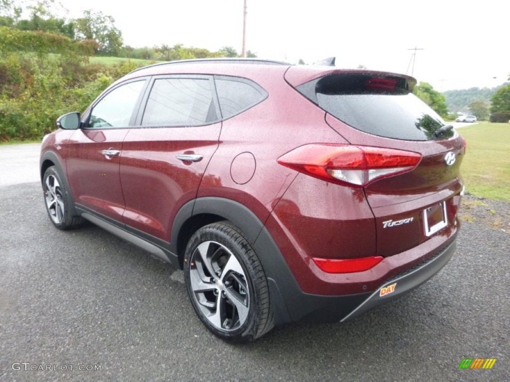 2016 Tucson Limited AWD - Ruby Wine / Beige photo #8