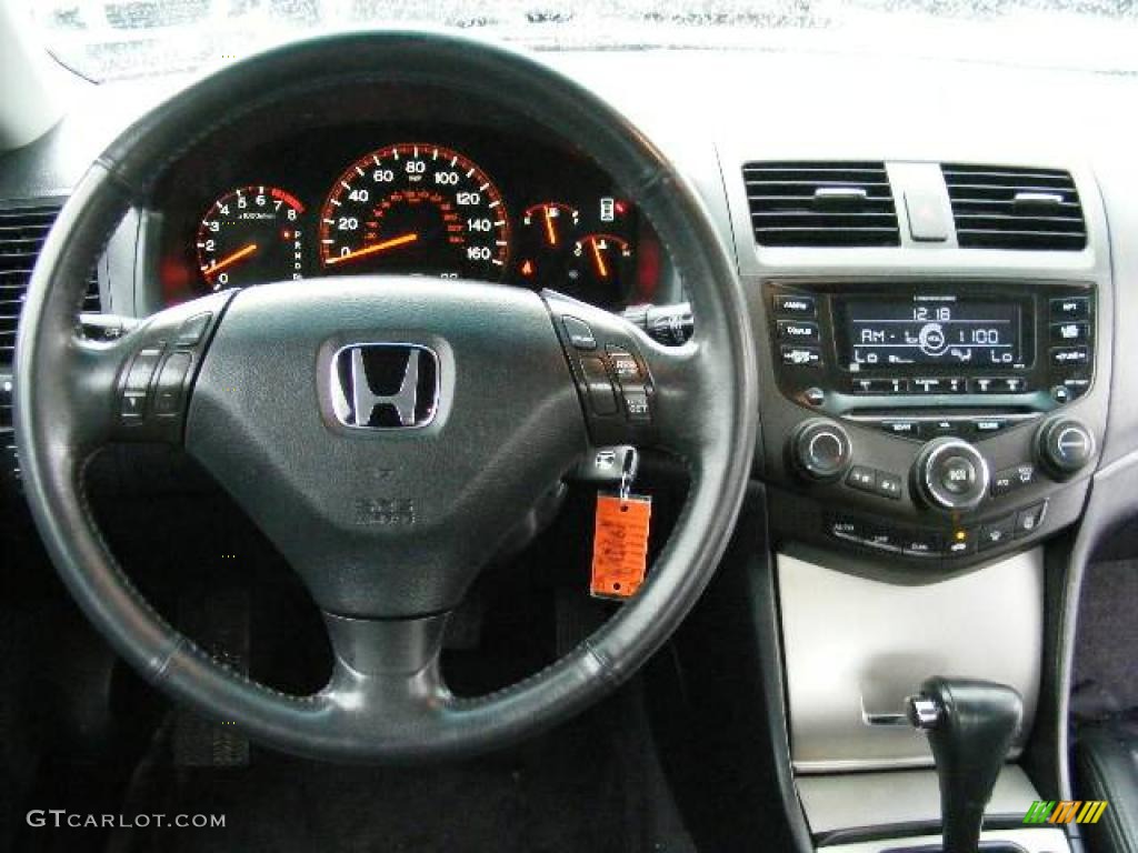 2003 Accord EX Coupe - Satin Silver Metallic / Black photo #14