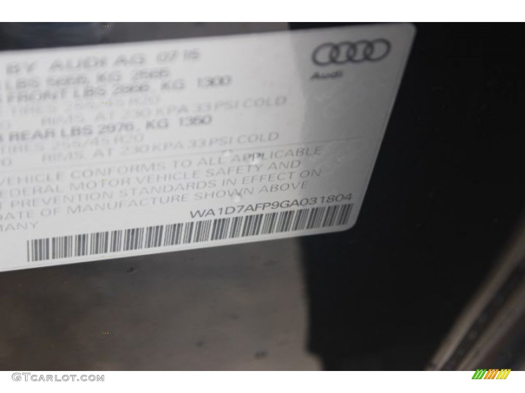 2016 Q5 3.0 TFSI Premium Plus quattro - Mythos Black Metallic / Black photo #42