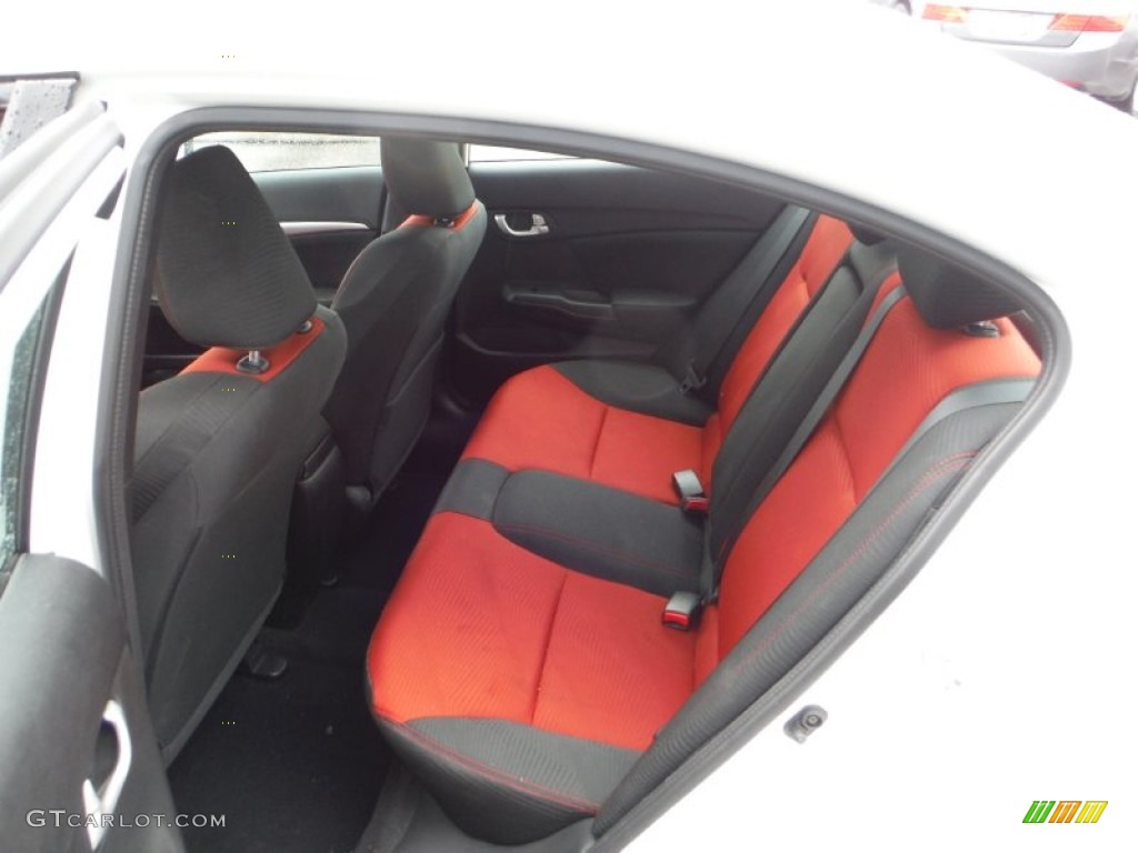 Black/Red Interior 2014 Honda Civic Si Sedan Photo #107066731