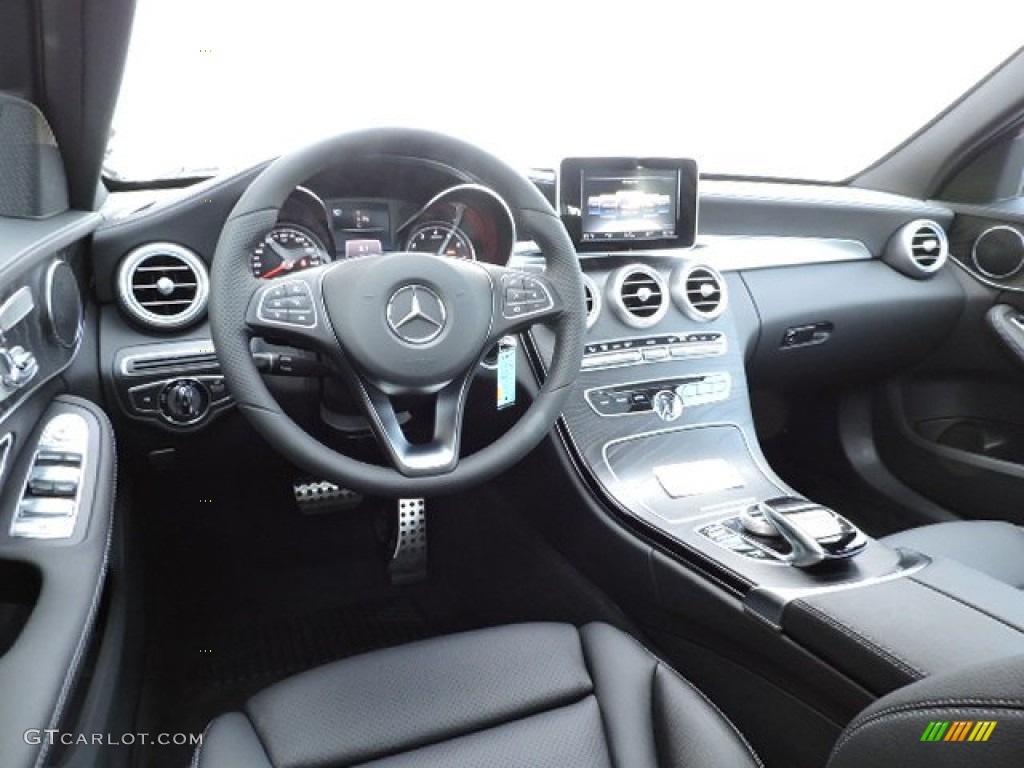 Black Interior 2016 Mercedes-Benz C 300 4Matic Sedan Photo #107068519