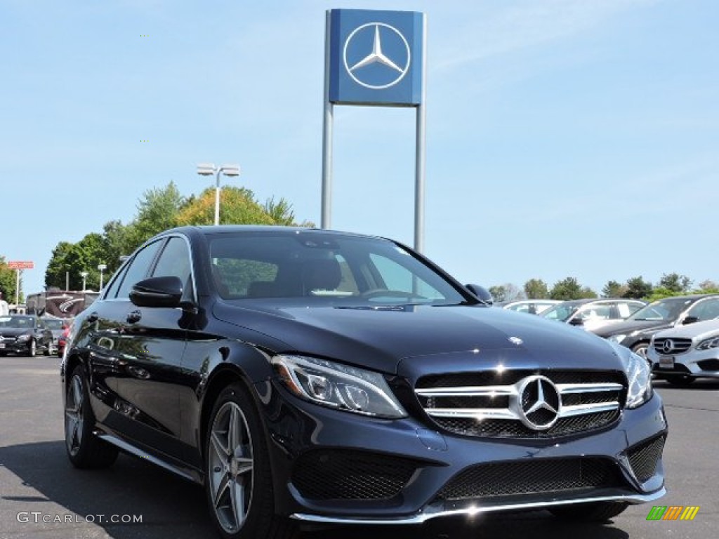 Lunar Blue Metallic 2016 Mercedes-Benz C 300 4Matic Sedan Exterior Photo #107069107