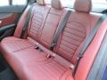 2016 Mercedes-Benz C Cranberry Red/Black Interior Rear Seat Photo