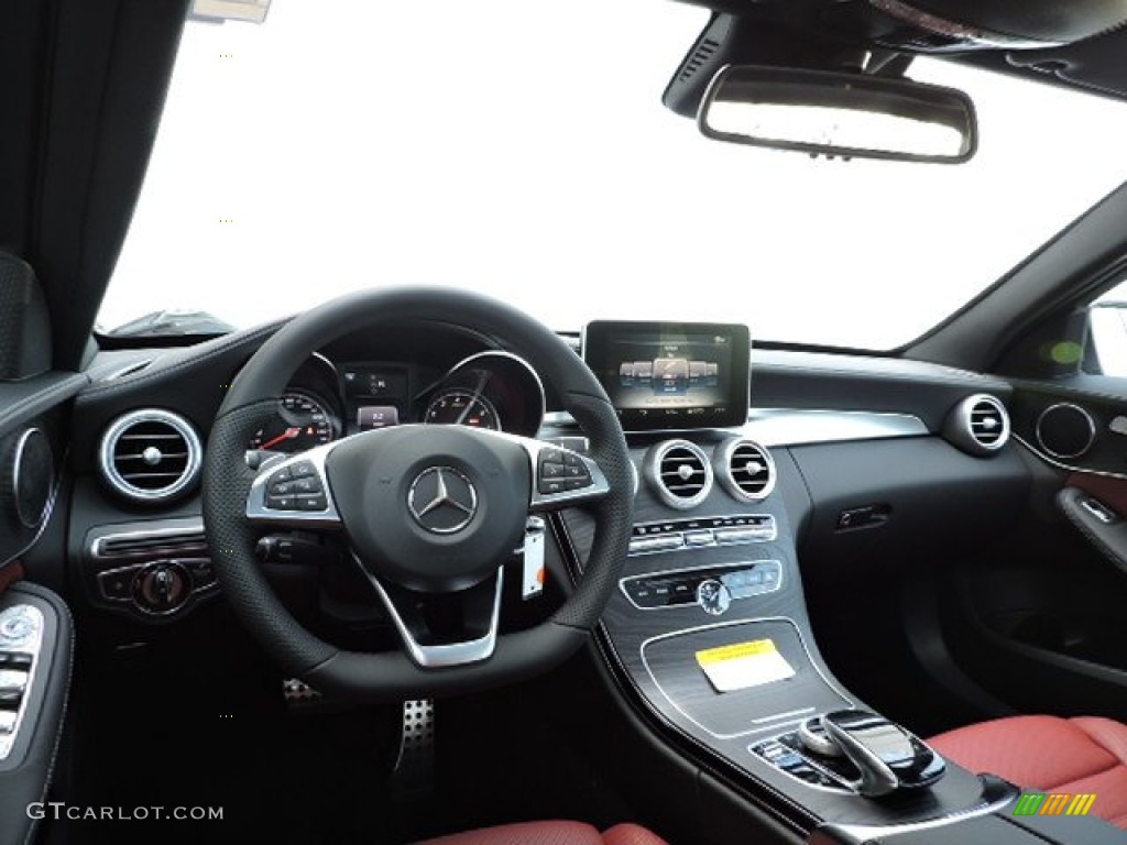 2016 Mercedes-Benz C 300 4Matic Sedan Cranberry Red/Black Dashboard Photo #107069173