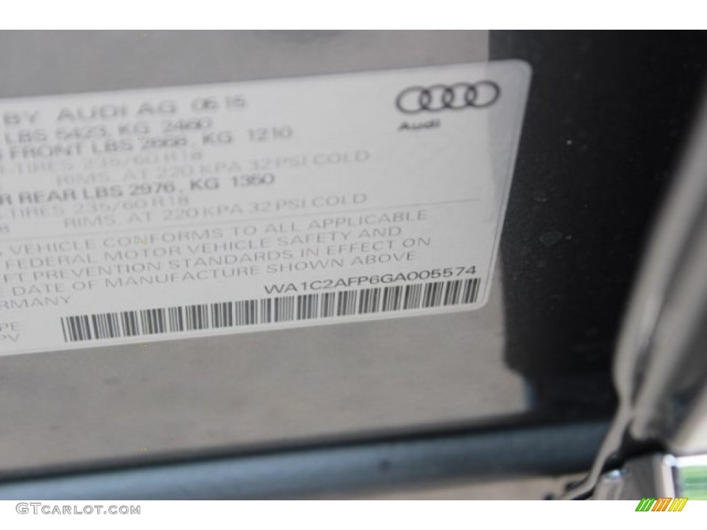 2016 Q5 2.0 TFSI Premium quattro - Monsoon Gray Metallic / Pistachio Beige photo #39