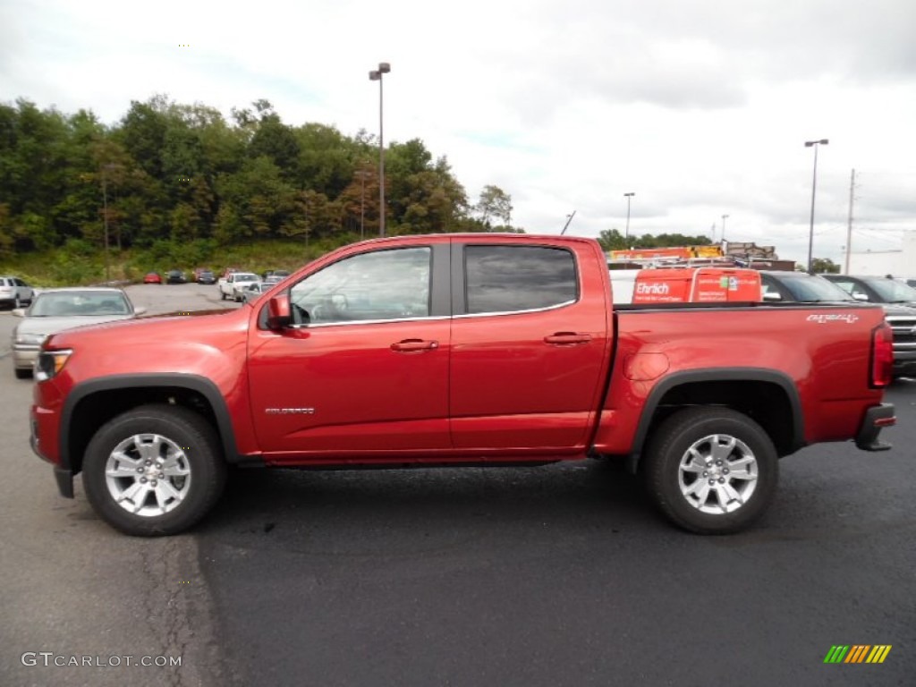 Red Rock Metallic 2016 Chevrolet Colorado LT Crew Cab 4x4 Exterior Photo #107070901