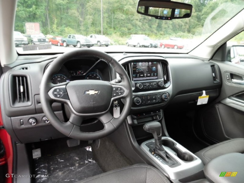 Jet Black Interior 2016 Chevrolet Colorado LT Crew Cab 4x4 Photo #107070973