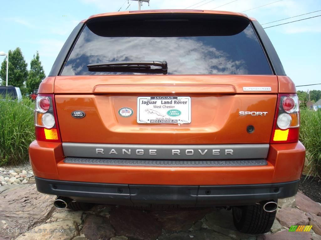 2006 Range Rover Sport Supercharged - Vesuvius Orange Metallic / Ebony Black photo #6