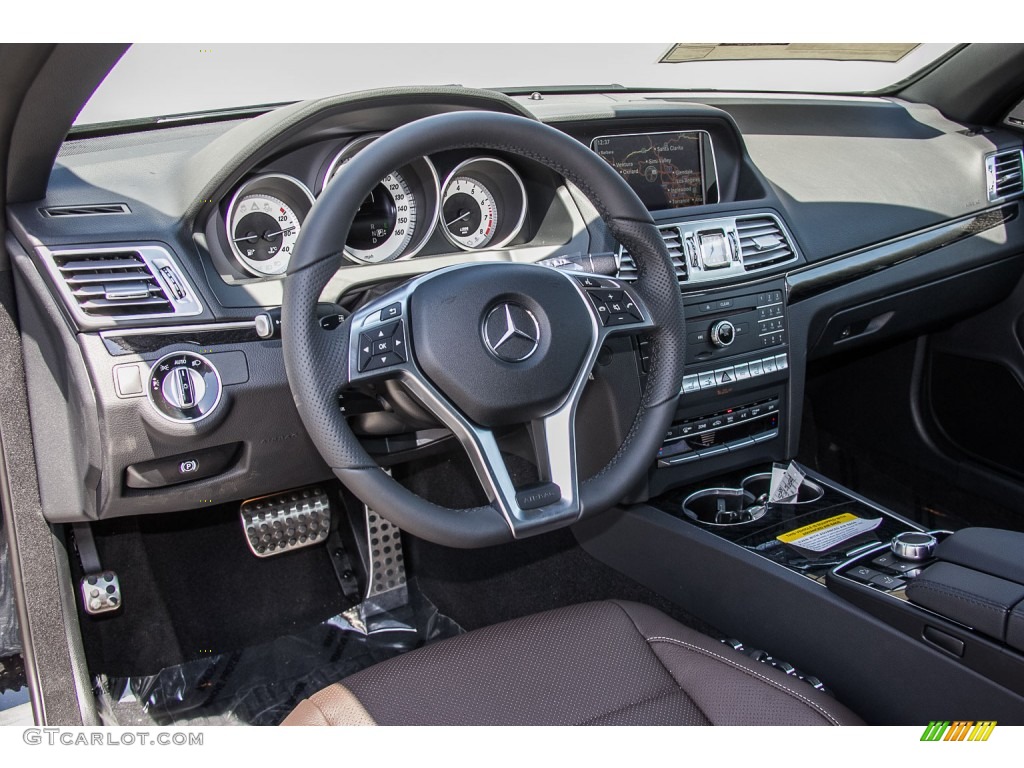 2016 Mercedes-Benz E 400 Cabriolet Espresso Brown/Black Dashboard Photo #107071954